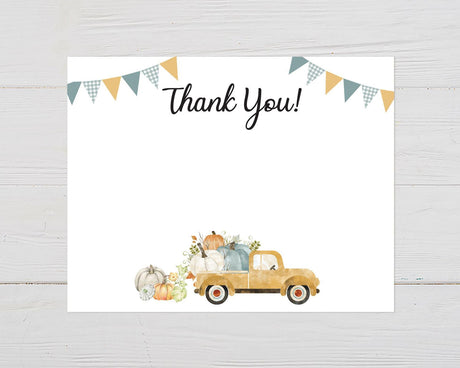 Pumpkin Truck Thank You Card - goprintplus