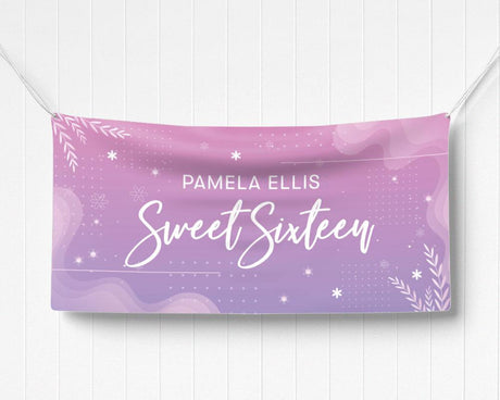 Purple Birthday Banner - goprintplus