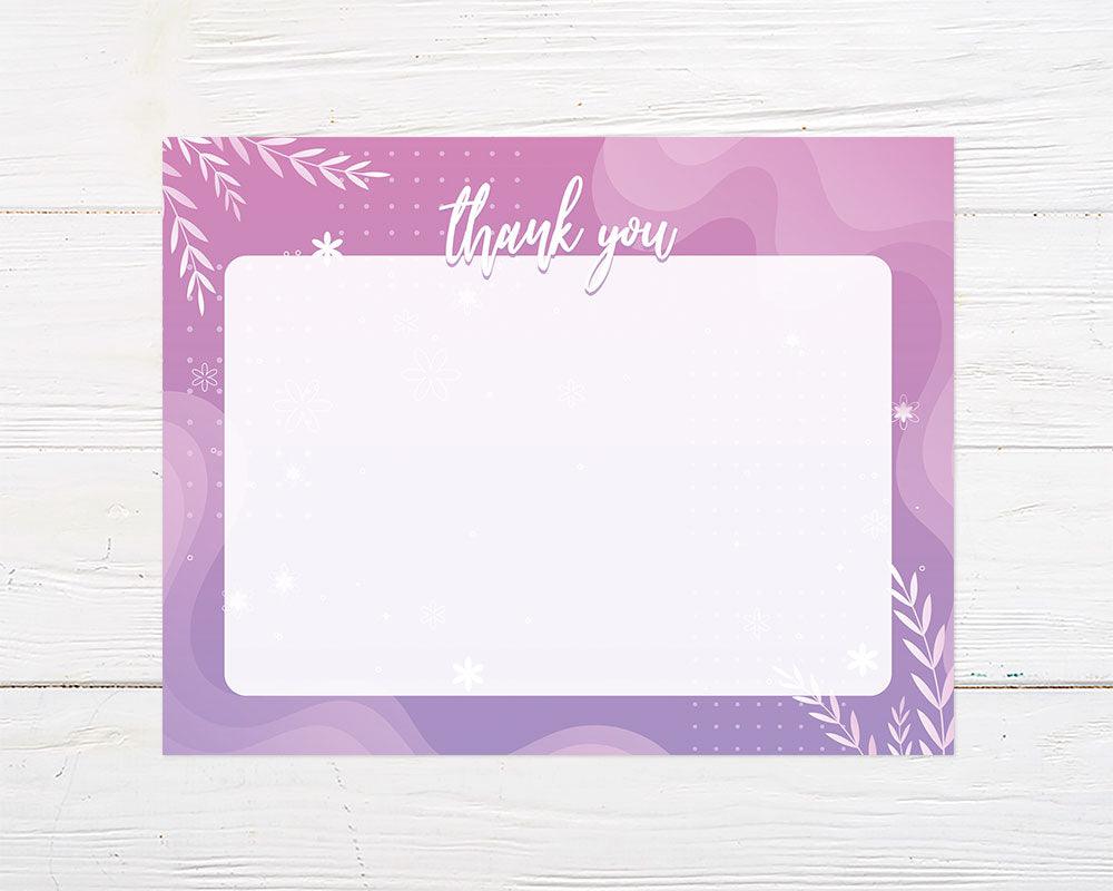 Purple Birthday Thank You Card - goprintplus