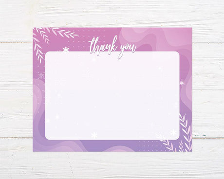 Purple Birthday Thank You Card - goprintplus