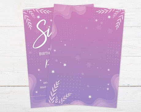 Purple Birthday Party Invitation - goprintplus