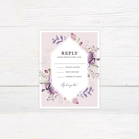 Purple Blooms RSVP - goprintplus