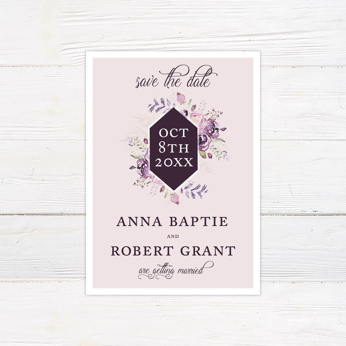 Purple Blooms Invitations - goprintplus