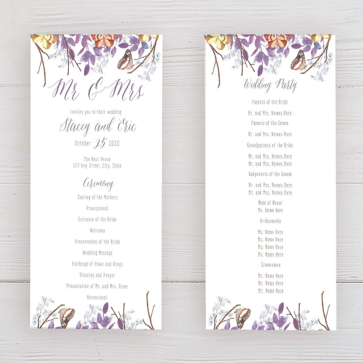Purple Butterfly Program | Go Print Plus