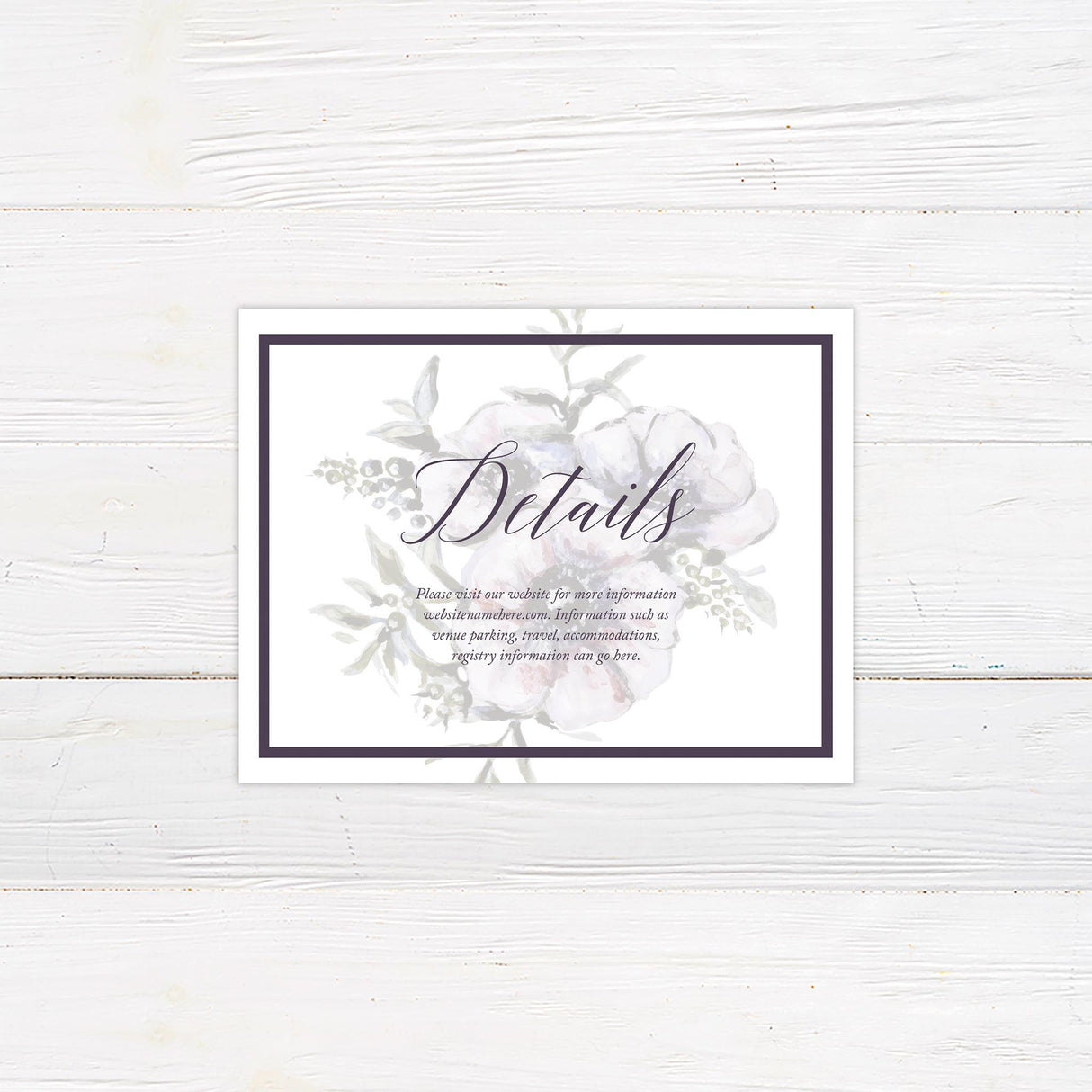 Purple Diamond Floral Invitations - goprintplus