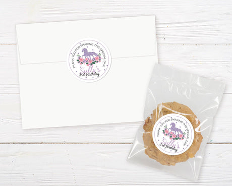 Purple Horse Birthday Invitation - goprintplus