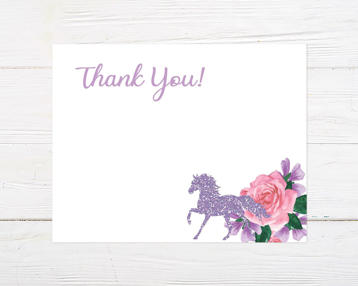 Purple Horse Thank You Card - goprintplus