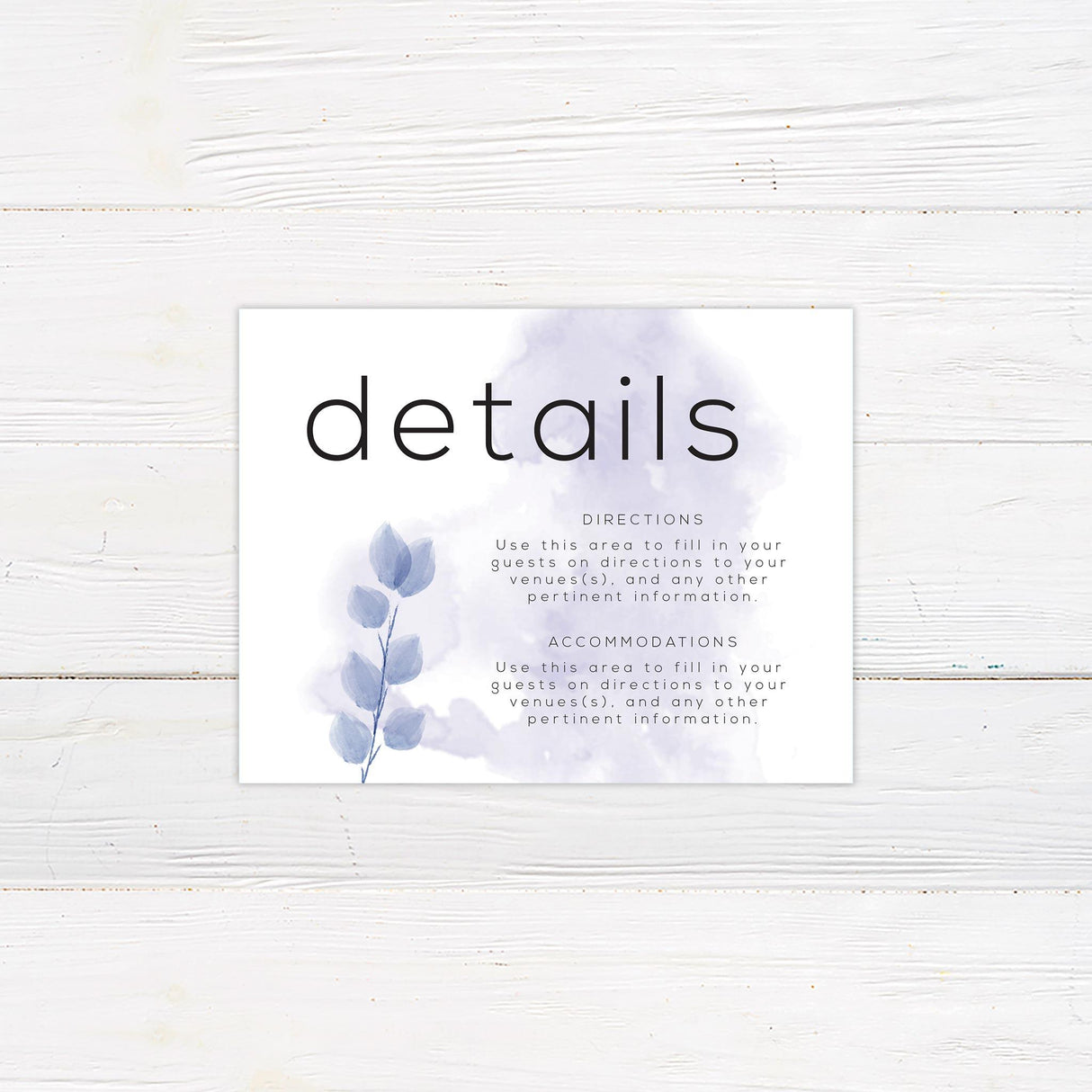 Purple Leaves Watercolor Invitations - goprintplus