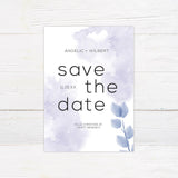 Purple Leaves Watercolor Invitations - goprintplus