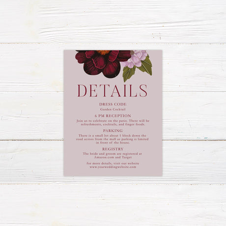 Purple Shades Details Cards - goprintplus