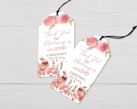 Rabbits and Roses Favor Tags - goprintplus