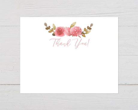 Rabbits and Roses Thank You Card - goprintplus