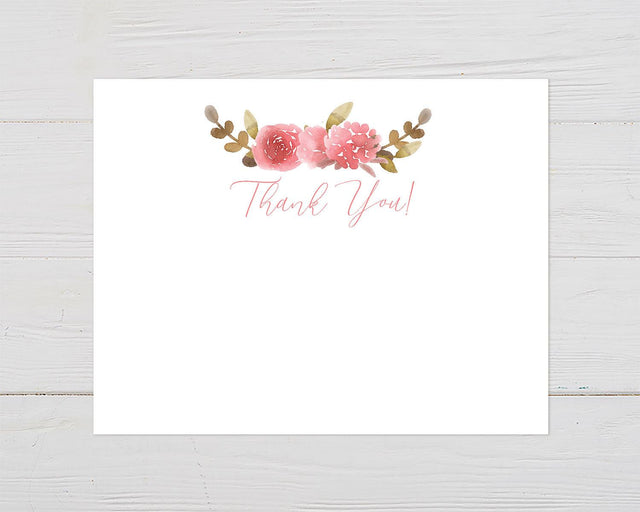 Rabbits and Roses Thank You Card - goprintplus