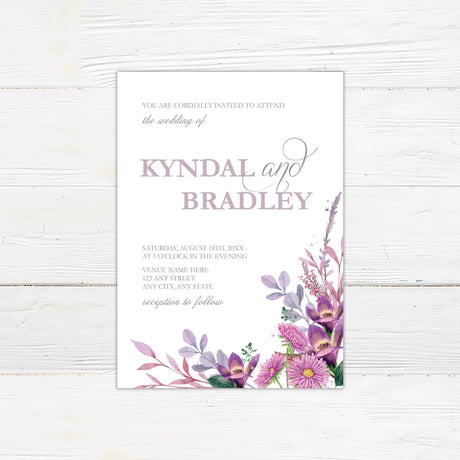 Radiant Lilac Invitations - goprintplus