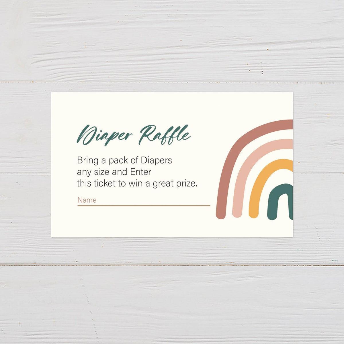 Rainbow Miracle Diaper Raffle Ticket – Go Print Plus