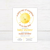 Ray of Sunshine Baby Shower Invitation