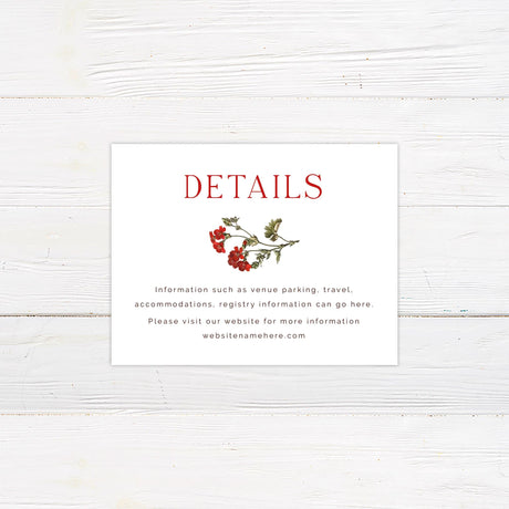 Red Blooms Invitations - goprintplus