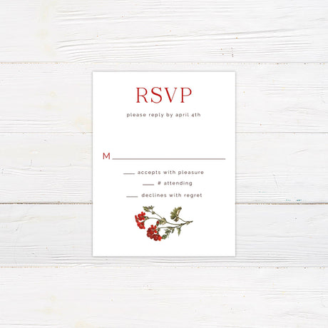 Red Blooms Invitations - goprintplus