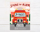 Red Fire Truck Invitation - goprintplus