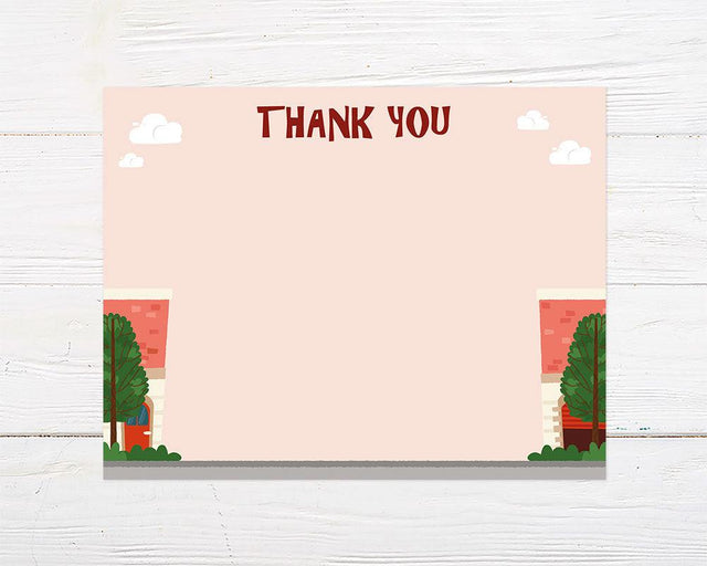 Red Fire Truck Thank You Card - goprintplus