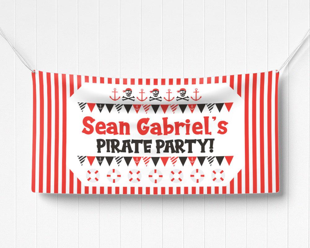 Red Pirate Invitation - goprintplus