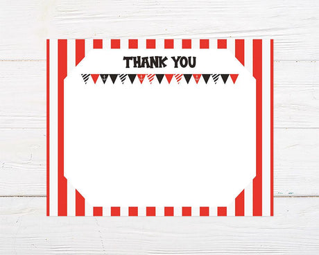 Red Pirate Thank You Card - goprintplus