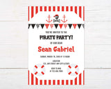 Red Pirate Invitation - goprintplus