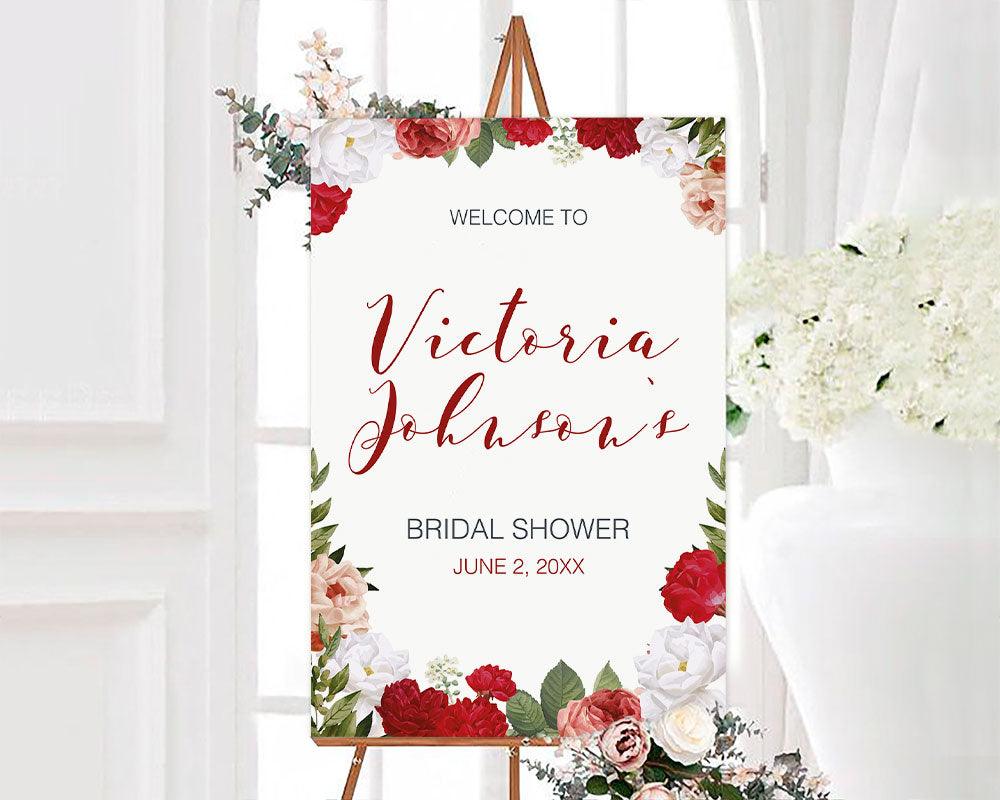 Red Rose Shower Invitation - goprintplus