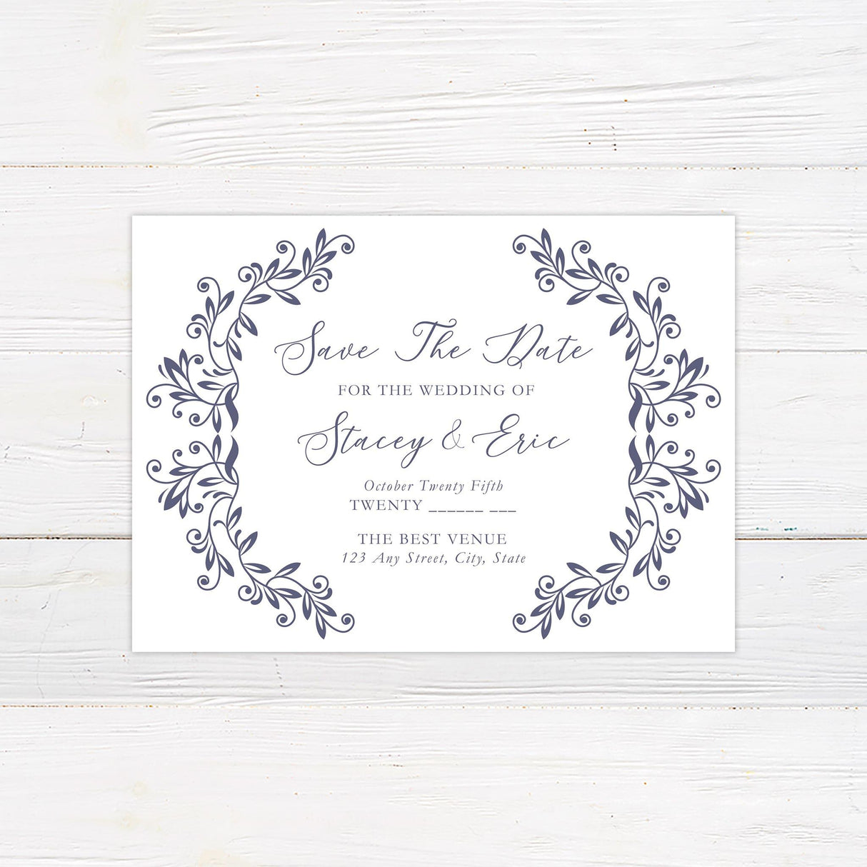 Refined Monogram Save The Date - goprintplus