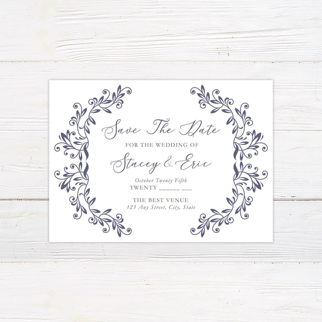 Refined Monogram Save The Date - goprintplus