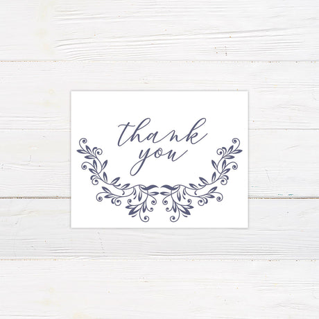 Refined Monogram Thank You Card - goprintplus