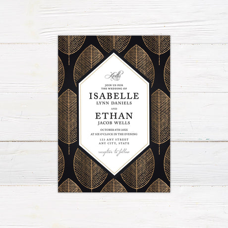 Regal Leaves Invitations - goprintplus