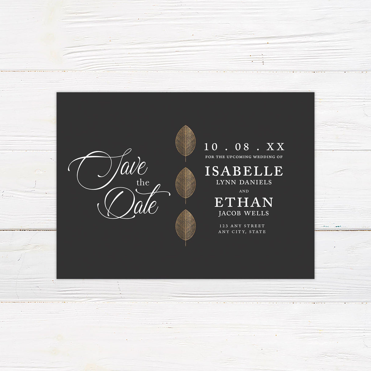 Regal Leaves Invitations - goprintplus