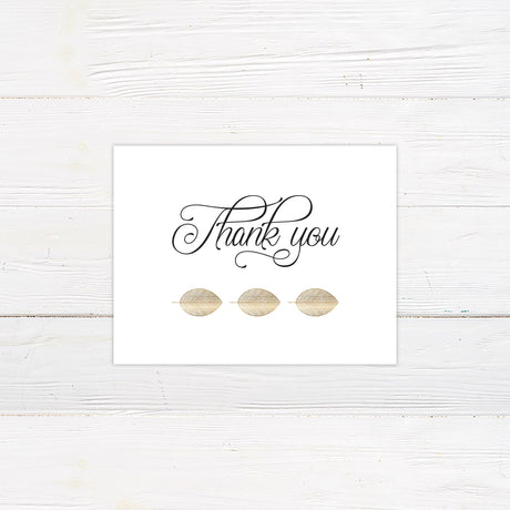 Regal Leaves Thank You Card - goprintplus