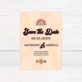 Retro Rainbow Invitations - goprintplus