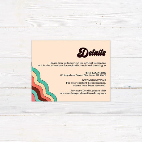 Retro Rainbow Details Card - goprintplus