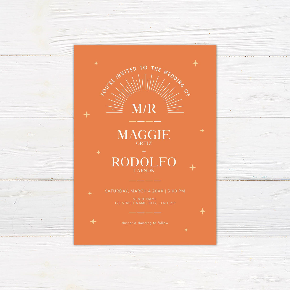 Retro Shine Invitations - goprintplus