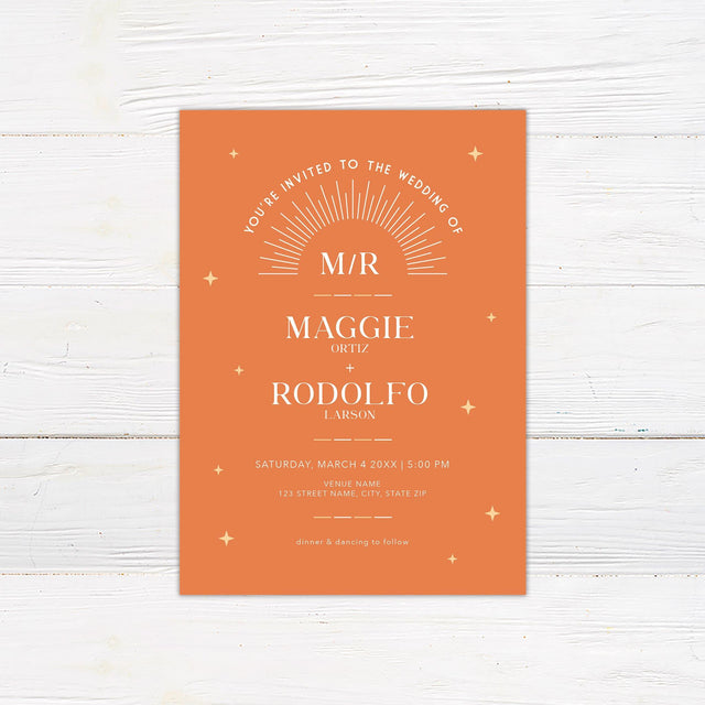 Retro Shine Invitations - goprintplus