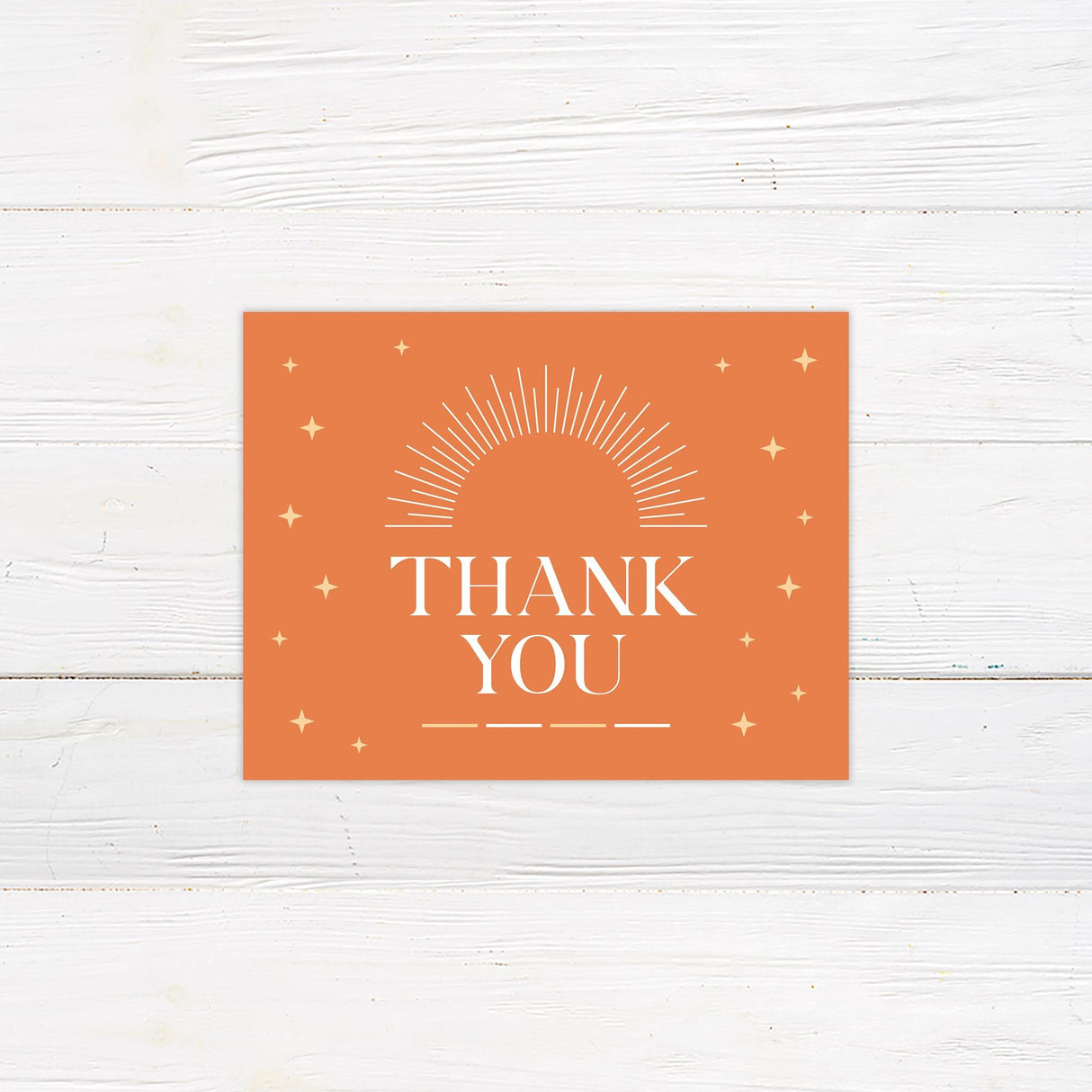 Retro Shine Thank You Card - goprintplus