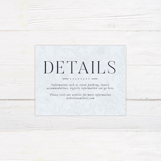 Rococo Blue Details Cards - goprintplus