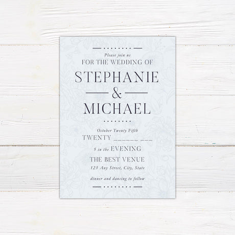 Rococo Blue Invitations - goprintplus