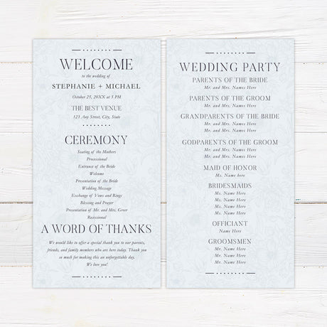 Rococo Blue Invitations - goprintplus