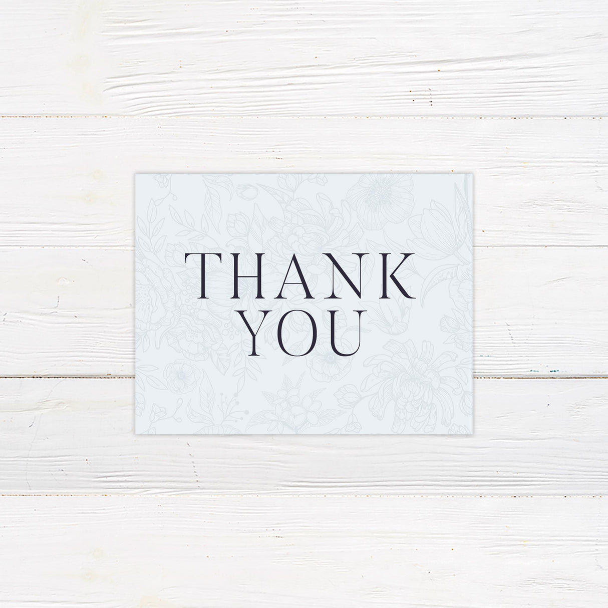 Rococo Blue Thank You Card - goprintplus