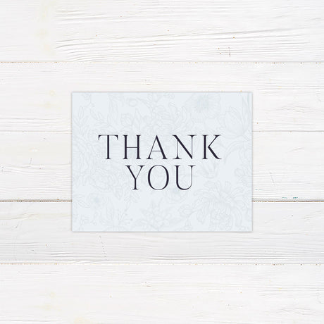 Rococo Blue Thank You Card - goprintplus