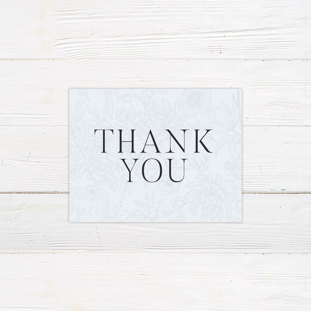 Rococo Blue Thank You Card - goprintplus