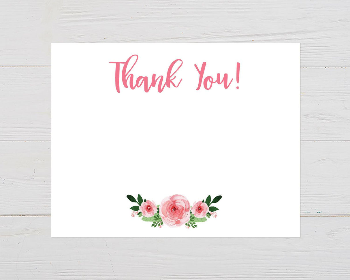 Rose Border Thank You Card - goprintplus