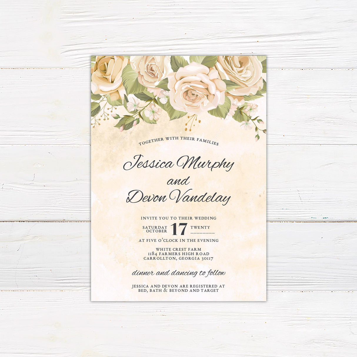 Rose Dream Invitations - goprintplus