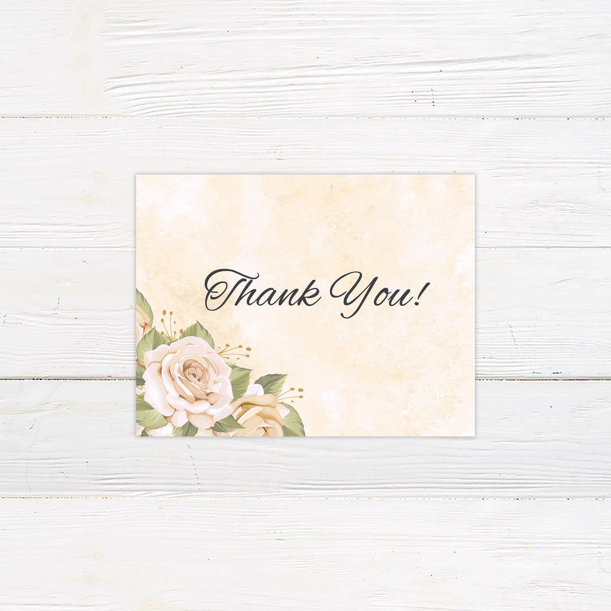 Rose Dream Thank You Card - goprintplus