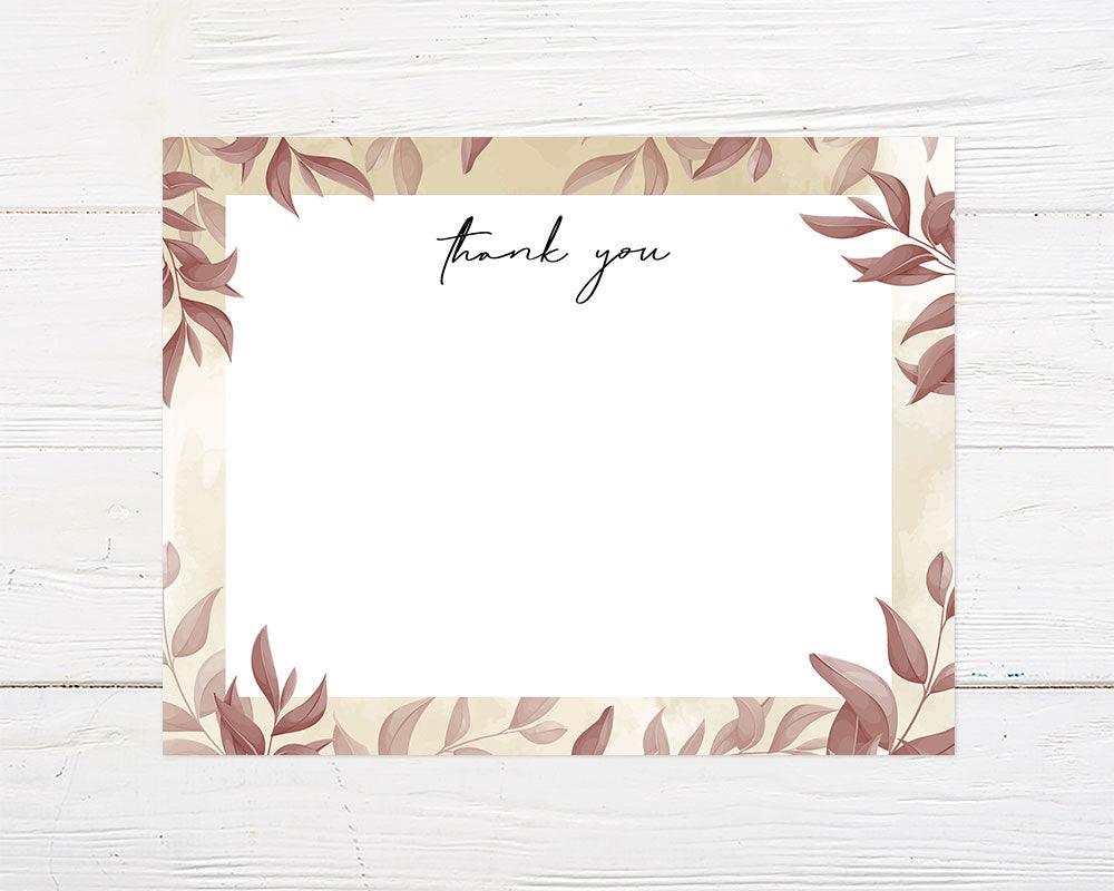 Rose Leaf Thank You Card - goprintplus