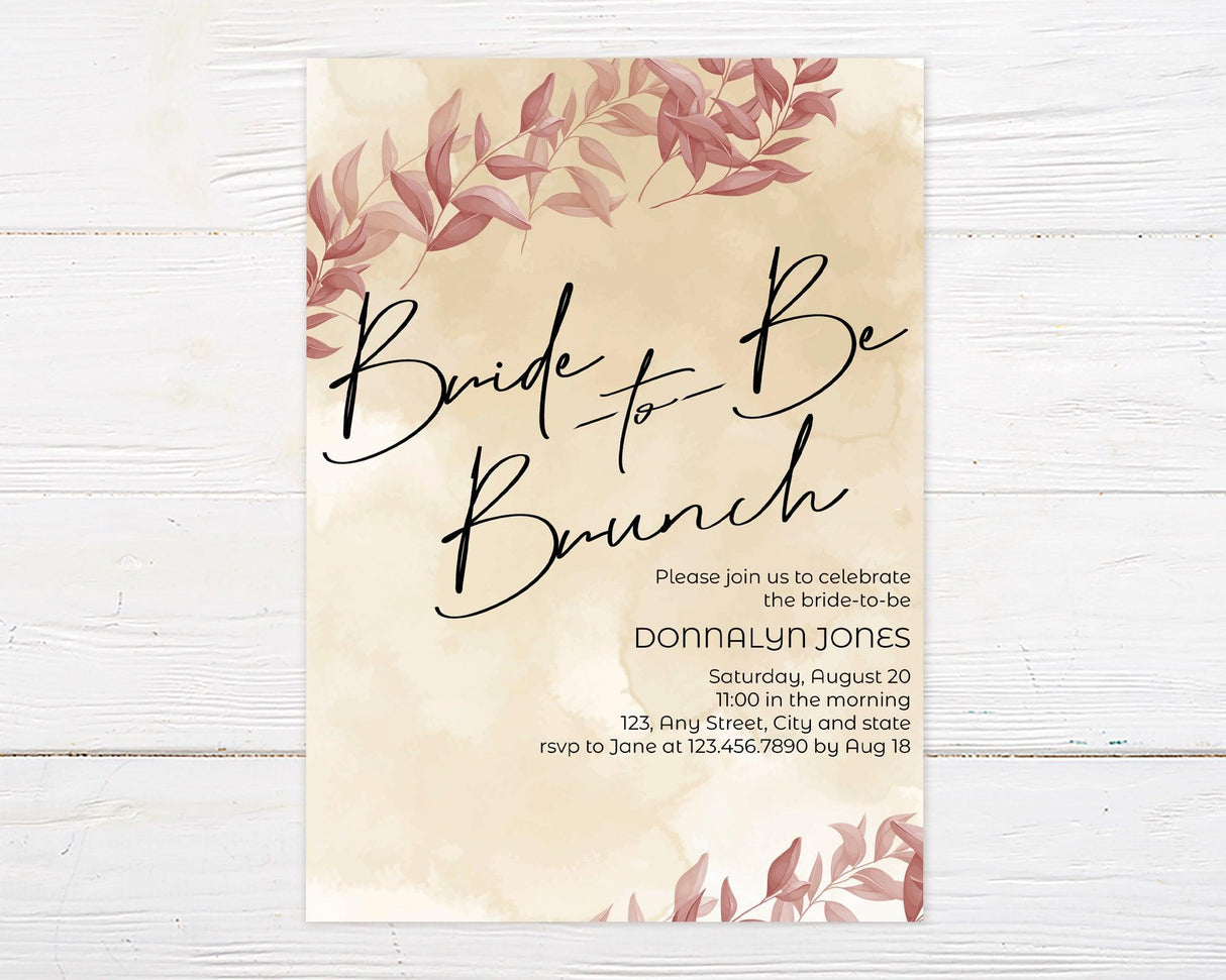 Rose Leaf Invitation - goprintplus